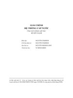 Giáo trình hệ thống cấp nước  dương thanh lượng  