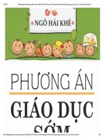 Phương pháp giáo dục sớm cho trẻ 06 tuổi