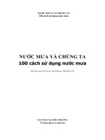 Nước mưa và chúng ta  100 cách sử dụng nước mưa 