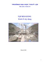 Bài giảng kinh tế xây dựng 