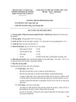 Đề cương chi tiết học phần TIếng anh chuyên ngành du lịch khách sạn (Đại học kinh tế TP.HCM)