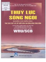 Thuỷ lực sông ngòi  nghiên cứu điển hình tính toán thuỷ lực cấp mùa cạn đồng bằng sông hồng  (dự án tăng cường năng lực đào tạo cho trường đại học thuỷ lợi của chính phủ đan mạch   DANIDA 