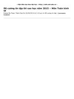 Đề cương ôn tập thi cao học – môn toán kinh tế | viện đào tạo sau đại học (Trường Đại học kinh tế TP.HCM)