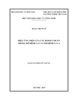 Hiệu ứng trộn của các Boson chuẩn trong mô hình 3-3-1 và mô hình 3-3-1-1