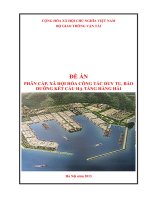 Đề Án Phân Cấp, Xã Hội Hóa Công Tác Duy Tu, Bảo Dưỡng Kết Cấu Hạ Tầng Hàng Hải