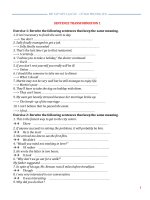 bài tập viết lại câu trong tiếng anh