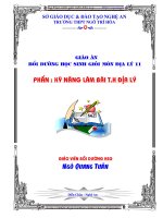 giáo án bồi dưỡng học sinh giỏi môn địa lý 11, kỹ năng làm bài tập thực hành địa lý 