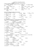 Bộ đề thi học sinh giỏi tiếng anh lớp 6  