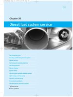 Automotive mechanics (volume II)(Part 3, chapter20) diesel fuel system service