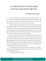 Các giải pháp nâng cao chất lượng giảng dạy môn giáo dục thể chất