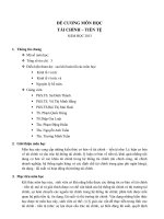 Đề cương chi tiết học phần Tài chính tiền tệ (Đại học Kinh tế TP..HCM)