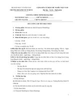 Đề cương chi tiết học phần Mô hình tài chính (Đại học Kinh tế TP..HCM)