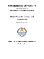 Global financial markets and instruments
