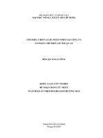 TÌM HIỂU CHIẾN LƯỢC PHÂN PHỐI TẠI CÔNG TY CỔ PHẦN CHẾ BIẾN GỖ THUẬN AN