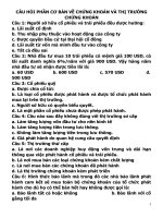 Câu Hỏi Phần Cơ Bản Về Chứng Khoán Và Thị Trường Chứng Khoán