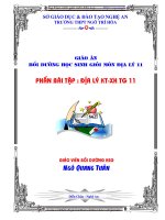 giáo án bồi dưỡng học sinh giỏi môn địa lý 11 phần bài tập địa lý kinh tế xã hội thế giới 11 