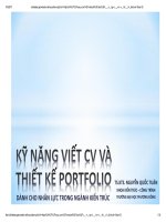 Kỹ năng viết cv và thiết kế portfolio dành cho nhân lực trong ngành kiến trúc