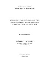 KẾ TOÁN THUẾ VÀ TÌNH HÌNH KHAI NỘP THUẾ TẠI TRUNG TÂM ĐIỆN THOẠI DI ĐỘNG CDMA (STELECOM) THÀNH PHỐ HỒ CHÍ MINH