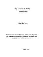 Những biện pháp xây dựng đội ngũ cán bộ quản lý các phòng, ban chức năng của Viện Đại học Mở Hà Nội đáp ứng yêu cầu phát triển giáo dục đại học trong giai đoạn hiện nay