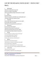 LIST DE SPEAKING THANGS 2 THANG 5 2017 