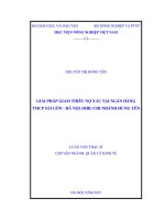 giải pháp giảm thiểu nợ xấu tại ngân hàng tmcp sài gòn   hà nội (shb) chi nhánh hưng yên