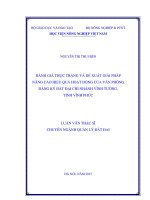 đánh giá thực trạng và đề xuất giải pháp nâng cao hiệu quả hoạt động của văn phòng đăng ký đất đai chi nhánh vĩnh tường, tỉnh vĩnh phúc