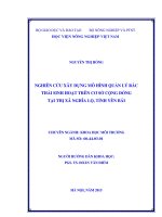 nghiên cứu xây dựng mô hình quản lý rác thải sinh hoạt trên cơ sở cộng đồng tại thị xã nghĩa lộ, tỉnh yên bái 