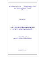 phát triển sản xuất na dai trên địa bàn huyện võ nhai, tỉnh thái nguyên 