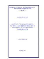 nghiên cứu tác dụng kháng khuẩn in vitro của dịch chiết tỏi trong một số dung môi hữu cơ  ứng dụng trong chăn nuôi gia cầm 