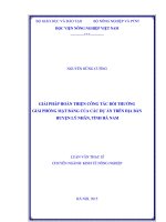 giải pháp hoàn thiện công tác bồi thường giải phóng mặt bằng của các dự án trên địa bàn huyện lý nhân, tỉnh hà nam