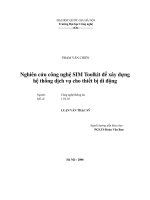 Nghiên cứu công nghệ SIM Toolkit để xây dựng hệ thống dịch vụ cho thiết bị di động