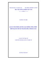 quản lý hệ thống đường giao thông nông thôn trên địa bàn huyện thanh liêm, tỉnh hà nam 