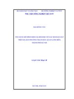 ứng dụng mô hình định giá hedonic để xác định giá đất trên địa bàn phường thạch bàn, quận long biên, thành phố hà nội 