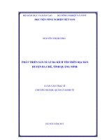 phát triển sản xuất ba kích tím trên địa bàn huyện ba chẽ, tỉnh quảng ninh 
