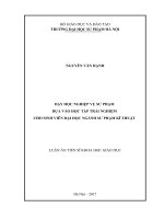 Dạy học nghiệp vụ sư phạm dựa vào học tập trải nghiệm cho sinh viên đại học ngành sư phạm kĩ thuật