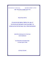 ứng dụng hệ thống thông tin địa lý xây dựng bản đồ đơn vị đất đai phục vụ đánh giá đất huyện hậu lộc, tỉnh thanh hoá 