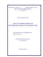 Quản lý tài chính tại trung tâm phát triển quỹ đất thị xã từ sơn, tỉnh bắc ninh 