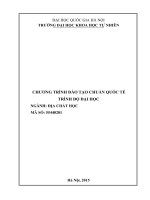 Chương trình đào tạo bậc đại học ngành Địa chất học (Đại học Khoa học tự nhiên)