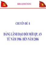 BÀI GIẢNG điện tử LỊCH sử ĐẢNG   ĐẢNG LÃNH đạo đổi mới QUỐC PHÒNG, AN NINH từ 1986 đến 2006