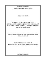 Nghiên cứu sử dụng tro bay từ nhà máy nhiệt điện duyên hải gia cố cấp phối thiên nhiên làm móng đường tại tỉnh trà vinh
