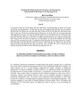 Ứng dụng Hệ thống Chuyên Gia cho quản lý tổ chức giáo dục trong nền kinh tế thị trường và các ứng dụng của nó