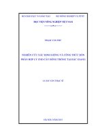 nghiên cứu xác định giống và công thức bón phân hợp lý cho cây bông trồng tại bắc giang 