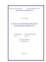quản lý rác thải sinh hoạt trên địa bàn huyện kim động, tỉnh hưng yên 