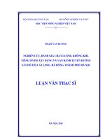nghiên cứu, đánh giá chất lượng không khí, tiếng ồn do xây dựng và vận hành tuyến đường sắt đô thị cát linh   hà đông, thành phố hà nội 