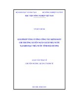 giải pháp tăng cường công tác kiểm soát chi thường xuyên ngân sách nhà nước tại kho bạc nhà nước tỉnh hải dương