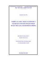 nghiên cứu thực trạng vệ sinh thú y tại một số cơ sở giết mổ lợn thuộc huyện tiên lãng, thành phố hải phòng 