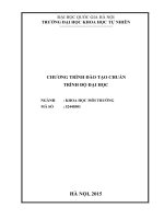 Chương trình đào tạo bậc đại học ngành Khoa học môi trường (Đại học Khoa học tự nhiên)