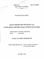 quản trị rủi ro tín dụng tại ngân hàng thương mại cổ phần quân đội 