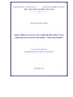 phát triển sản xuất rau theo hướng bền vững trên địa bàn huyện yên định – tỉnh thanh hóa 