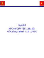 BÀI GIẢNG điện tử LỊCH sử ĐẢNG   ĐẢNG CỘNG sản VIỆT NAM RA đời , bài học LỊCH sử THỜI kỳ THÀNH lập ĐẢNG